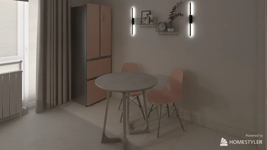 Однокомнатная квартира  вапиант2 3d design renderings