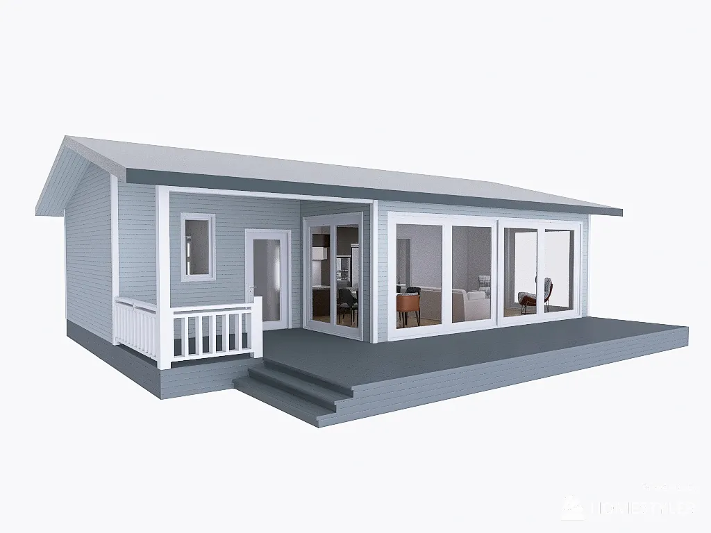 House 85 m2 3d design renderings