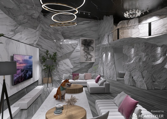 The Ultimate Man Cave Design Rendering