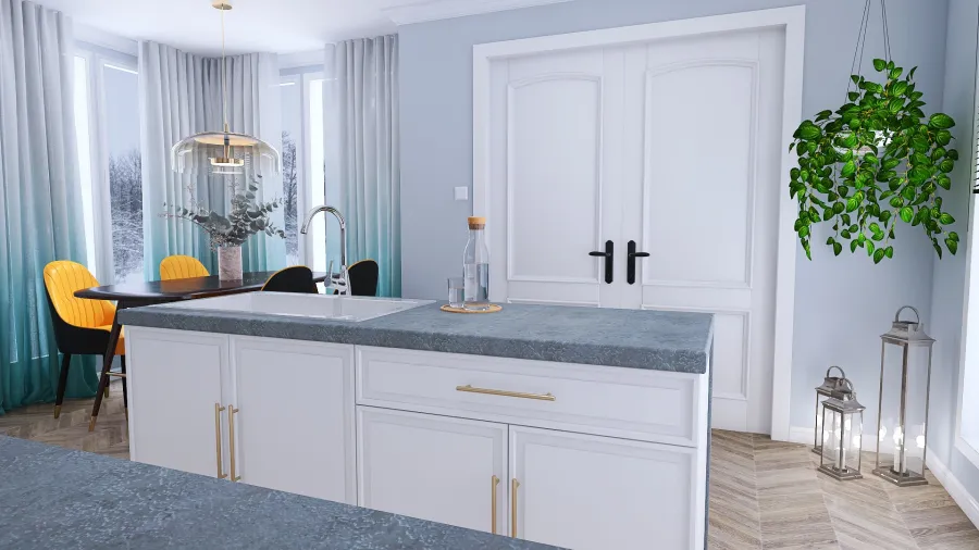 Cozy Kitchen 3d design renderings