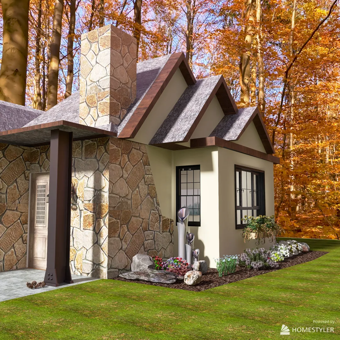 Rustic nanny house 3d design renderings