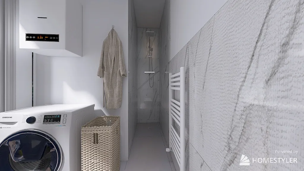 meta immobiliare 2 cucina a U 3d design renderings