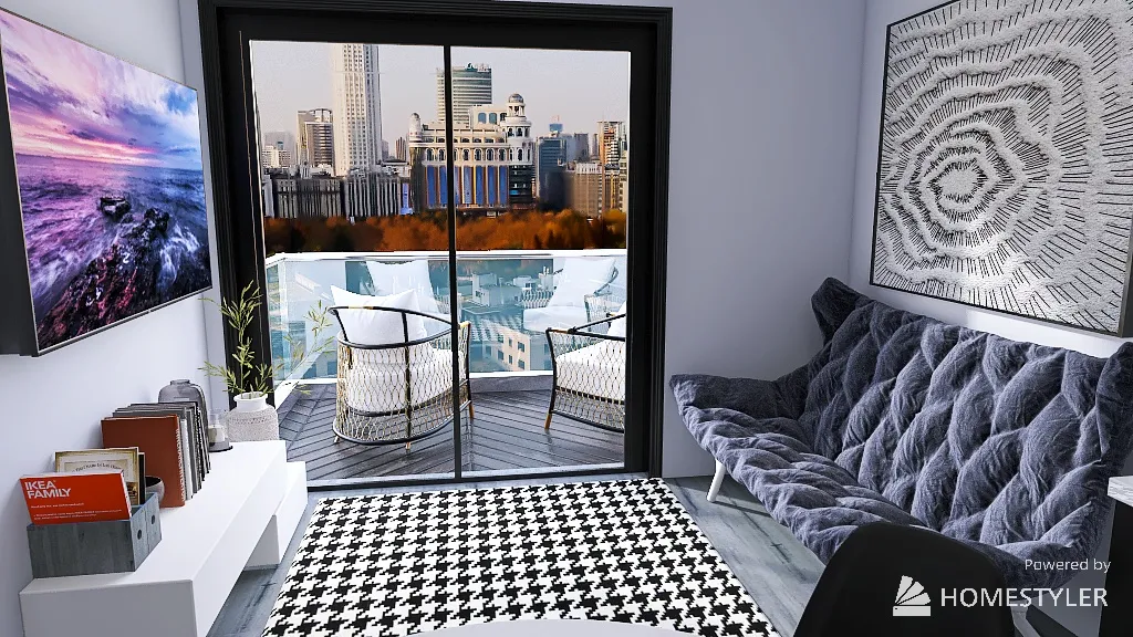 NYC Tiny Apartment 3d design renderings