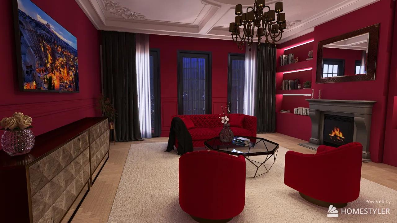 Viva Magenta 3d design renderings