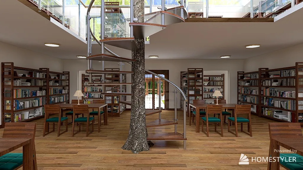 Tree Library 3d design renderings