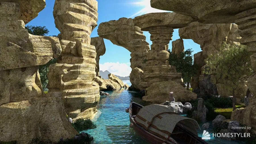 Cavernes 3d design renderings