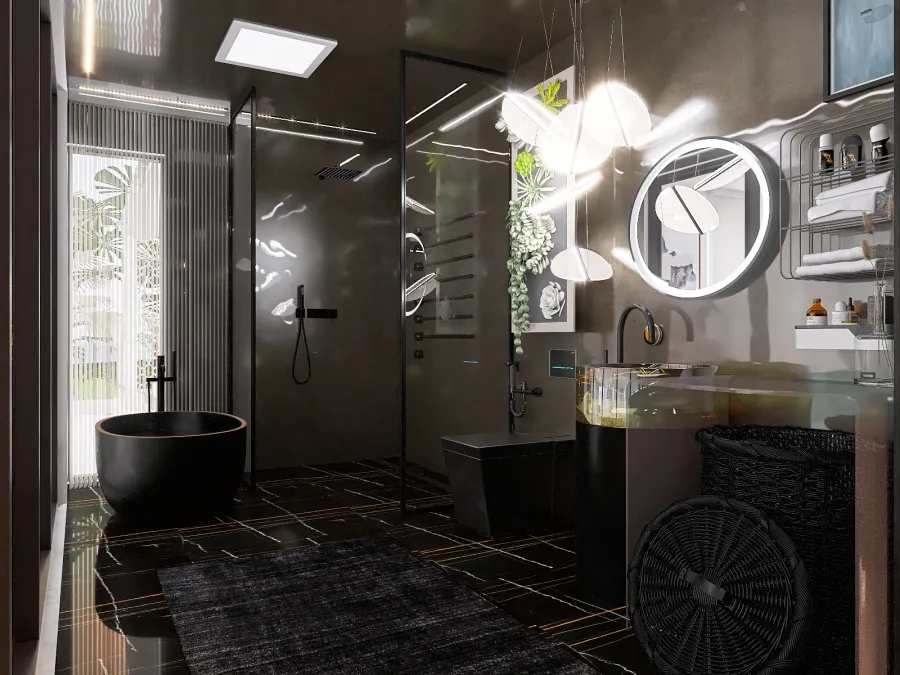Master Bathroom w/ Walk-In Closet 3d design renderings