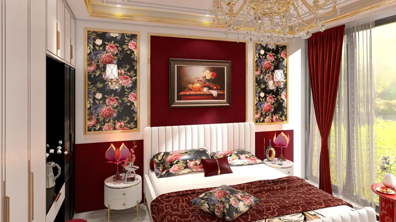 Viva Magenta для Интернета Cottage : purple dream. 3d design renderings