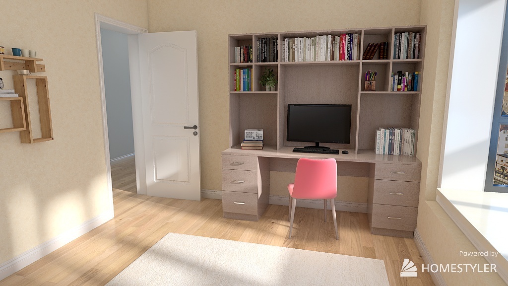 Study / Guest Room 3d design renderings