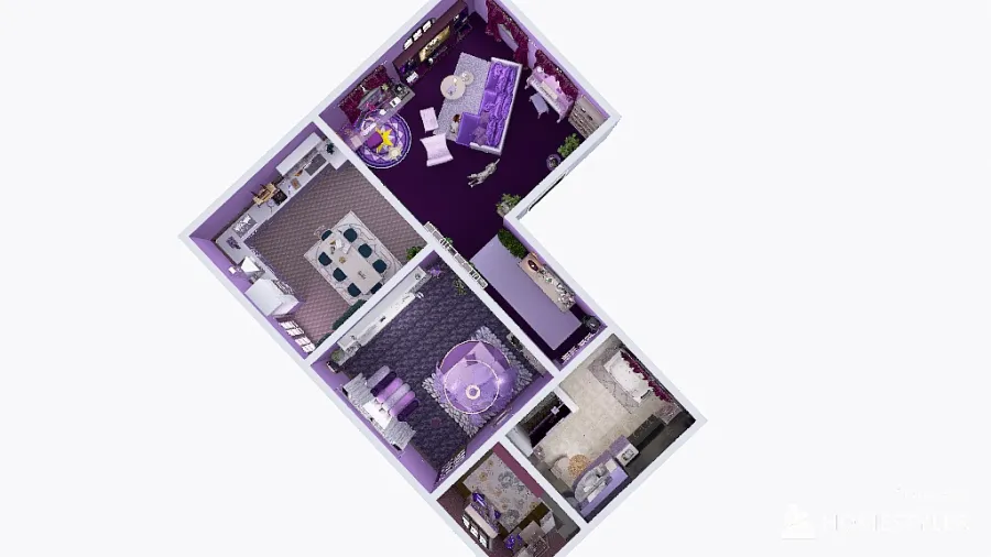 all purple home challenge 3d design renderings
