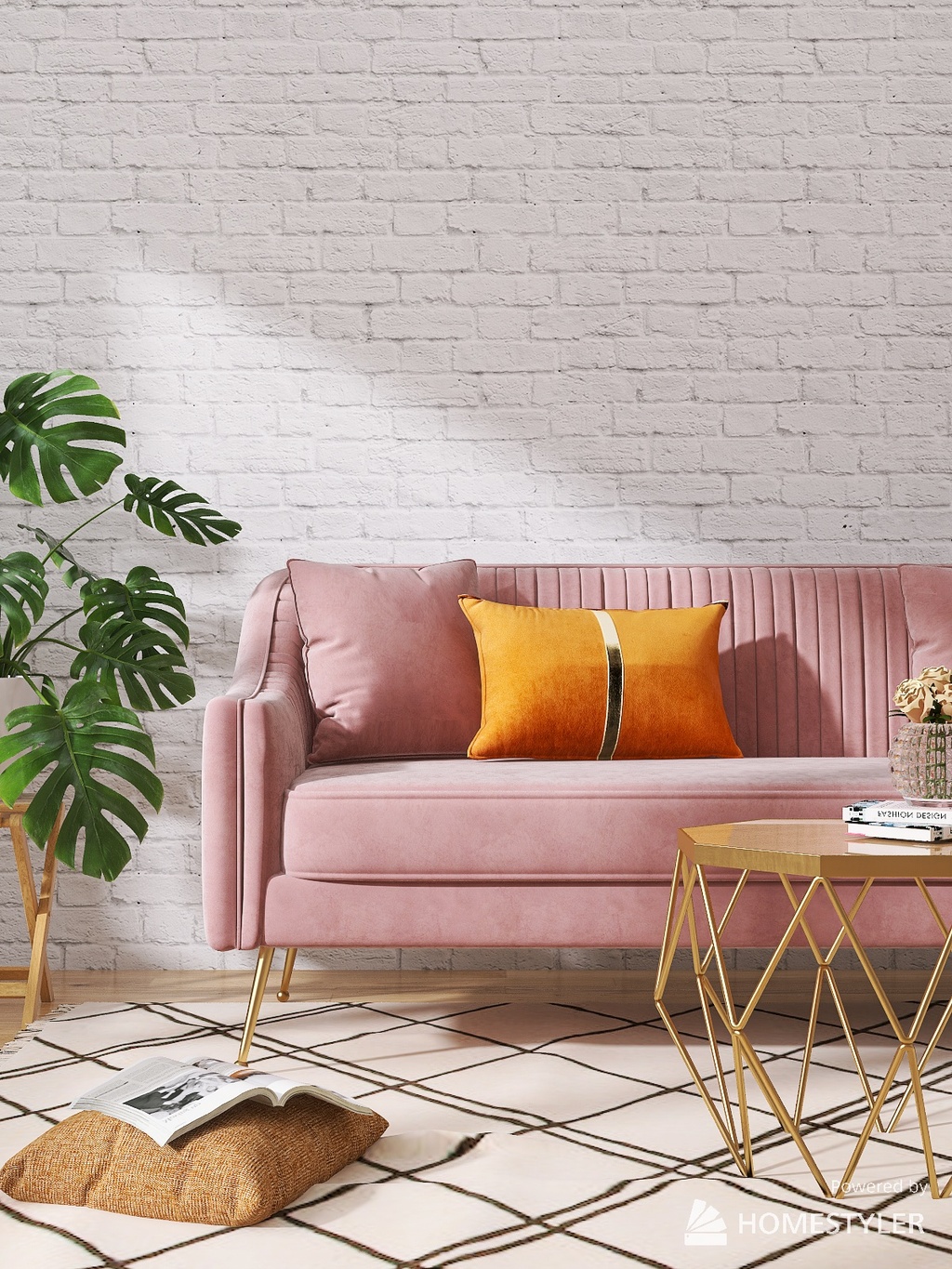 Pink sofa design ideas & pictures (32 sqm)Homestyler
