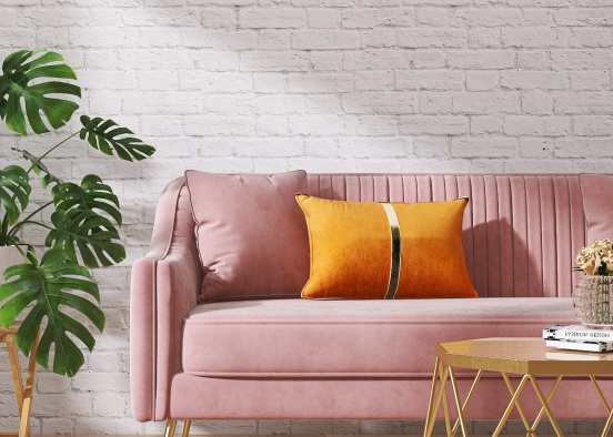 Pink sofa Design Rendering
