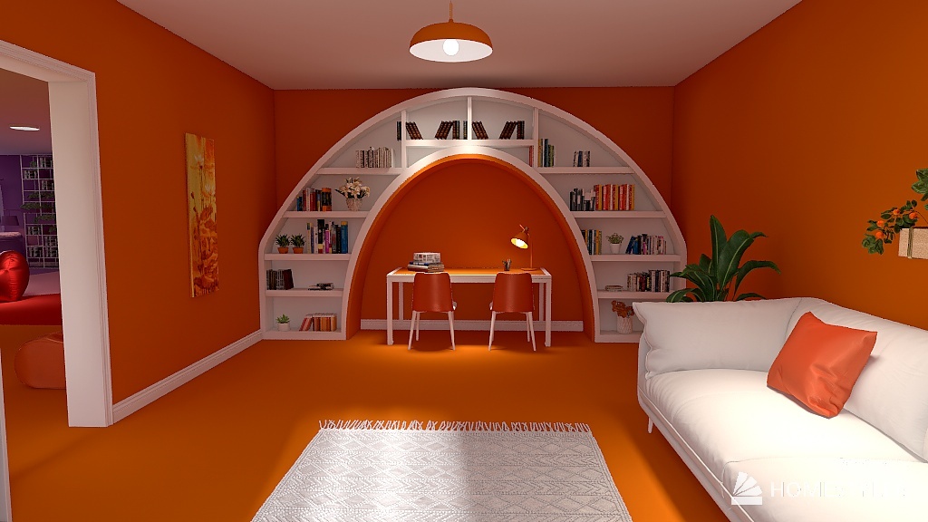 Orange 3d design renderings