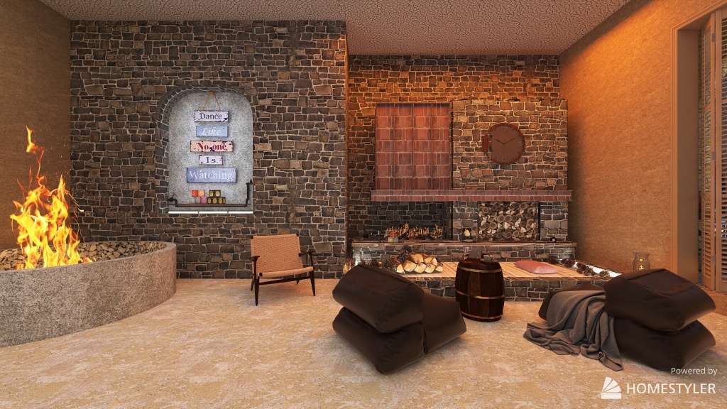 House in the rock 3d design renderings