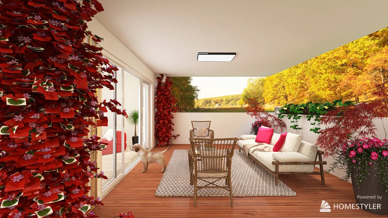 Balcony 3d design renderings