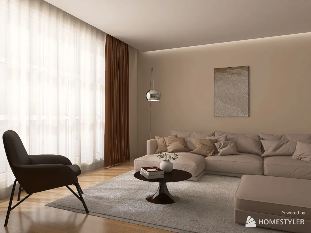 Modern living room 3d design renderings