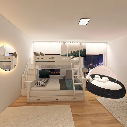 Ultimate Dorm Room 3d design renderings
