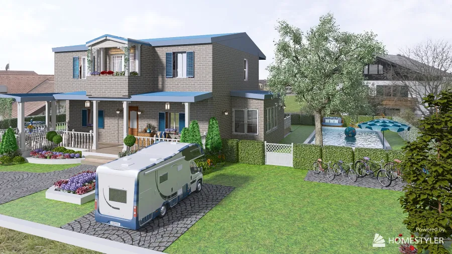 Family House 3d design renderings