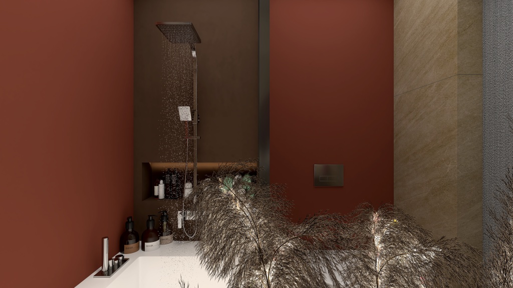 Bathroom for guests 3d design renderings
