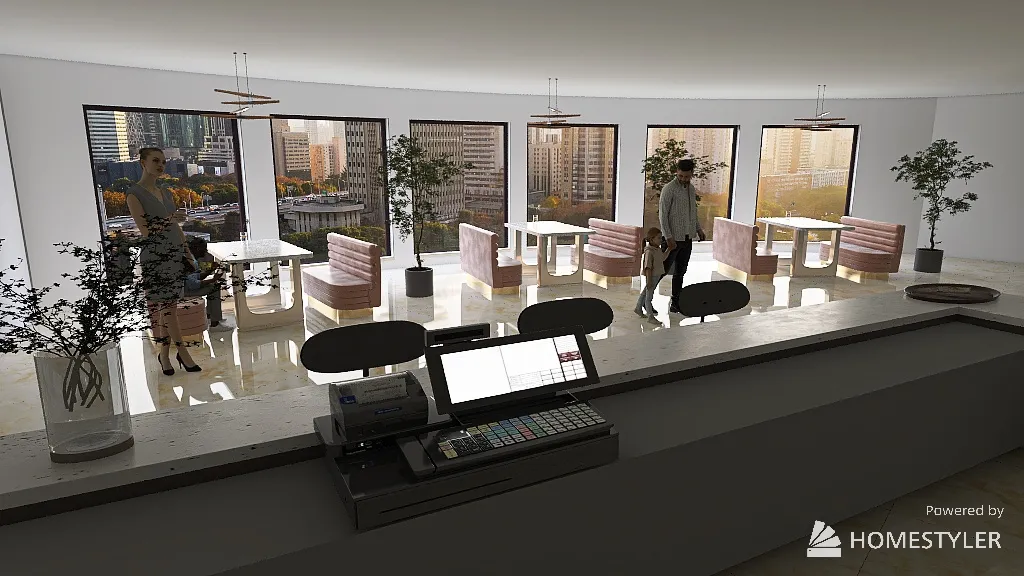Кафе в ЖК 3d design renderings
