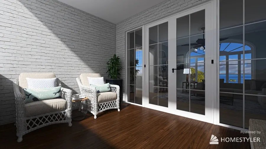 Second Floor Deck 3d design renderings