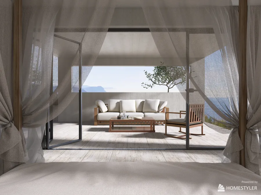 Mediterranean Pool Villa 3d design renderings