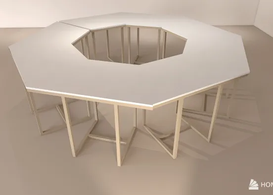 tavolo ottagono CURVA Design Rendering