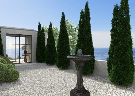 Mediterranean Pool Villa Design Rendering