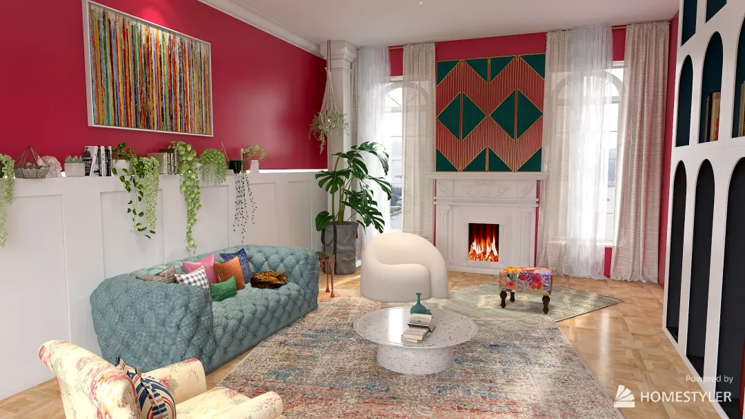 MAGENTA HOUSE 3d design renderings