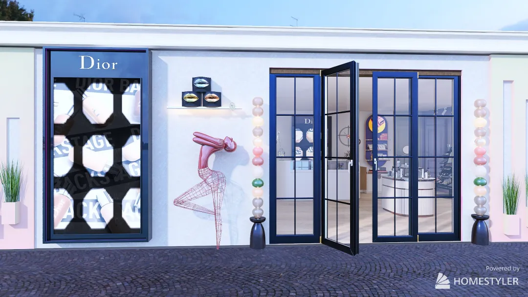 Tienda de perfumes y belleza 3d design renderings