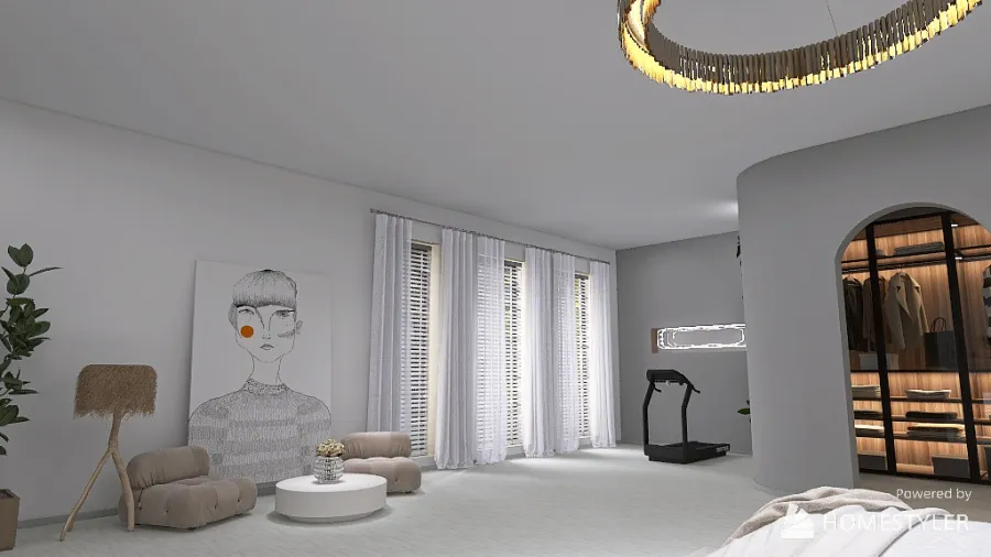 Bedroom - scandi style 3d design renderings