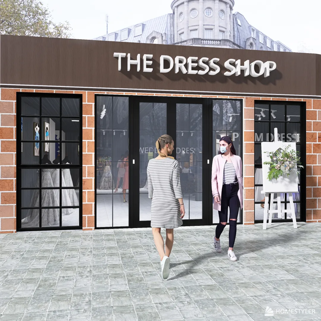 The dress shop 3d design renderings