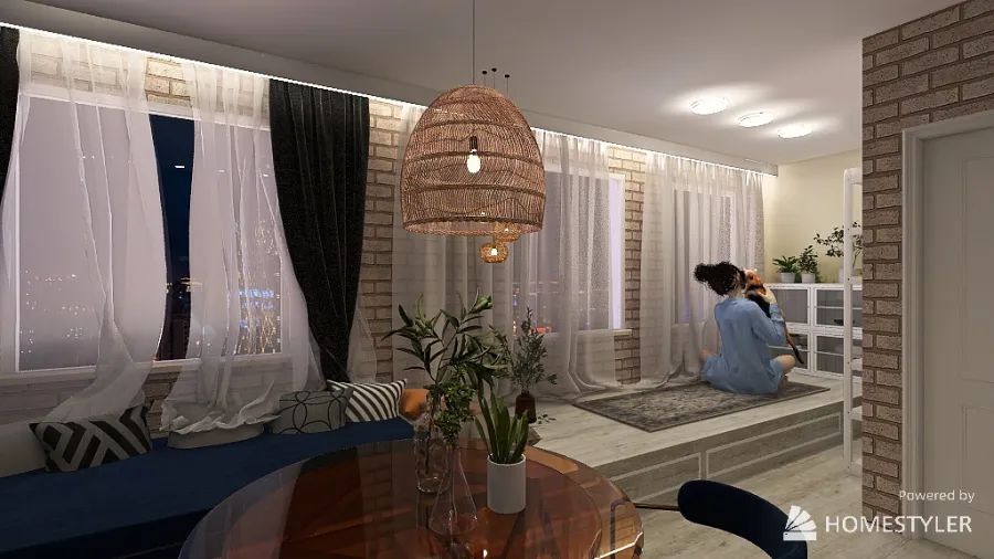 Yoga  masters Apartment 3d design renderings