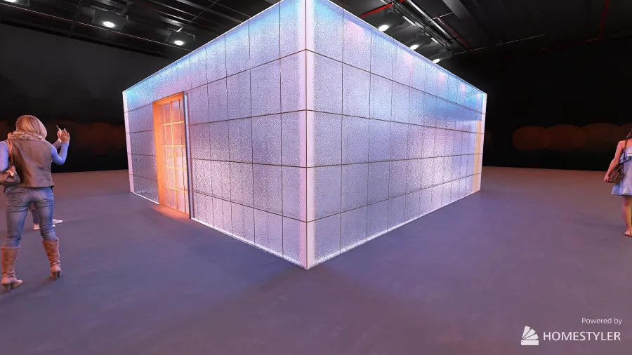 Frozen Cubes in a Black Box 3d design renderings