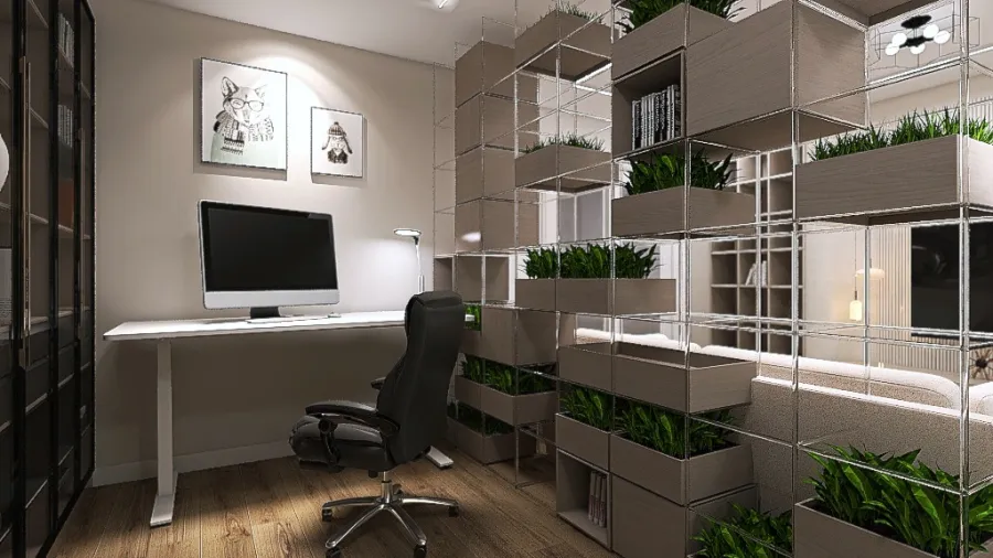 Гостиная кабинет в Кемерово 3d design renderings