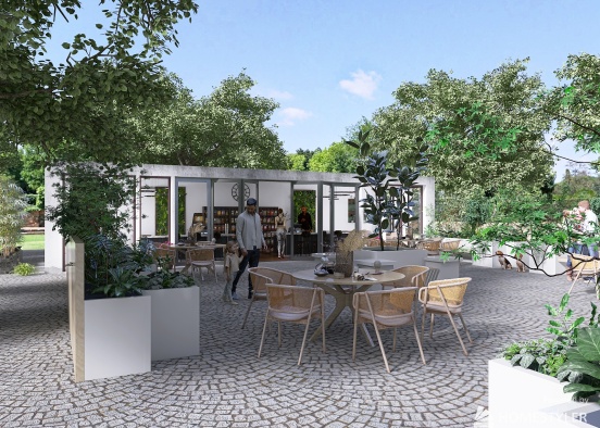 "The Clock Box" Pop Up Cafe In The Park Design Rendering