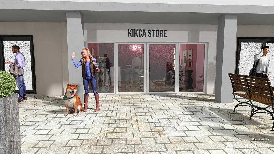 Kikca Store 3d design renderings