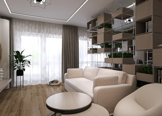 Гостиная кабинет в Кемерово Design Rendering
