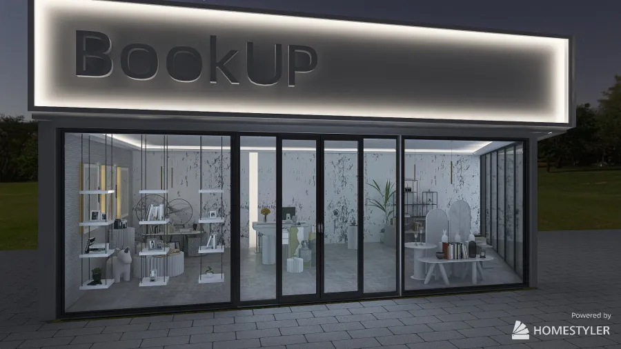 Book Shop 3d design renderings