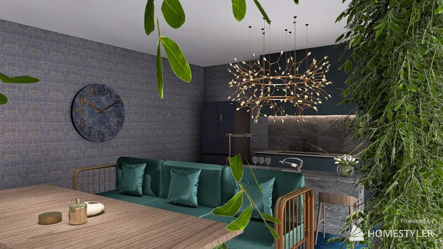 Kitchen_with a cosy corner for readers... 3d design renderings
