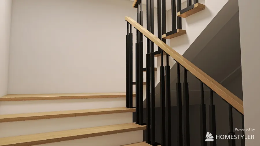 Stairs to Basement 3d design renderings