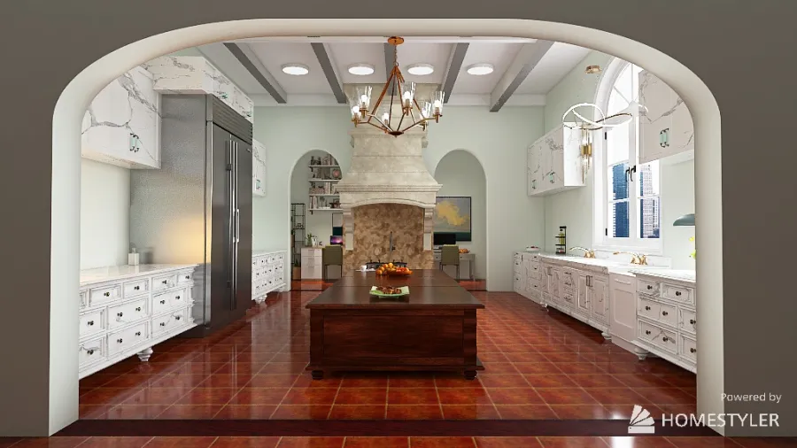 Luxury Kitchen 3d design renderings