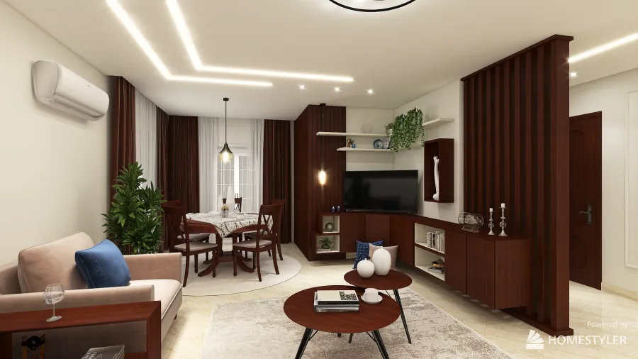 Apartment Re-design 3d design renderings