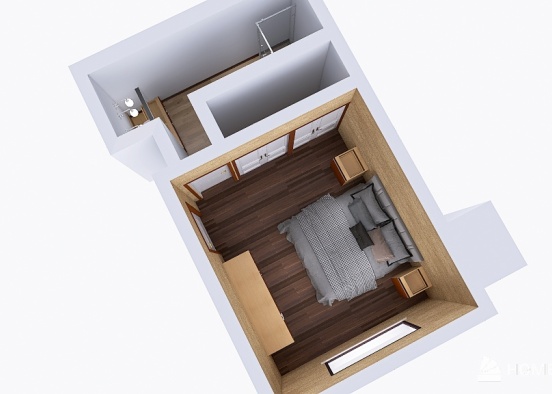Copy of Current Master Bedroom with addition Design Rendering