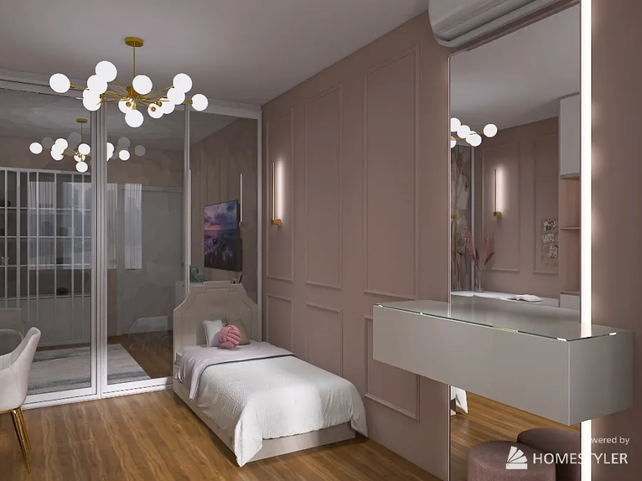 детская комната для девочки 3d design renderings