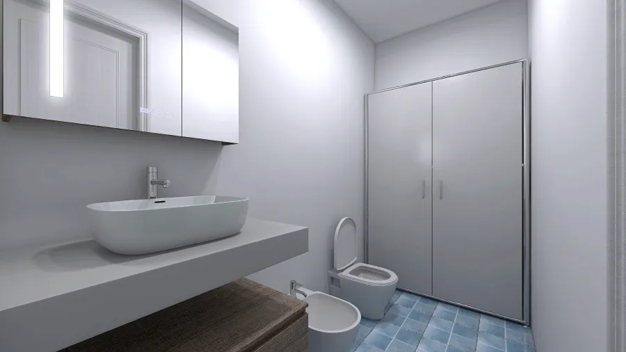 Bagno principale 3d design renderings