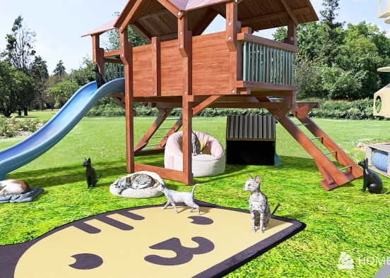 Cat Playground Design Rendering