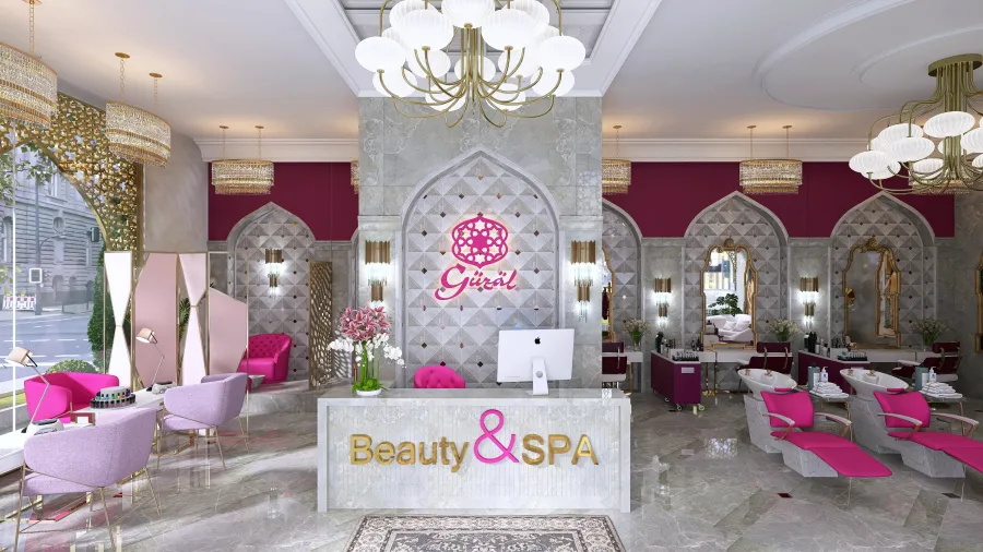 oriental style beauty&spa salon ＂Guzal＂ 3d design renderings