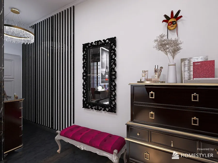 Master Bedroom with wardrobes 3d design renderings