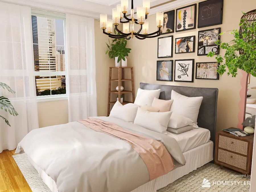 bedroom & office 3d design renderings